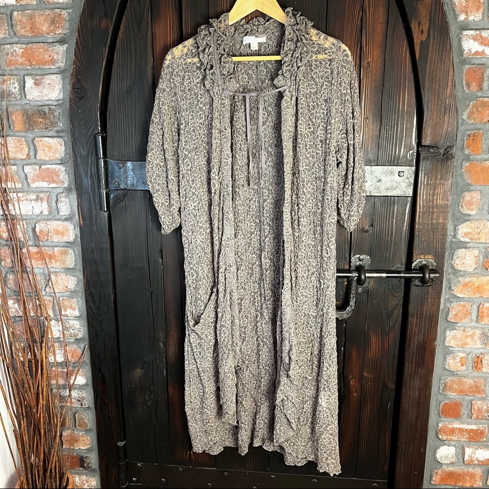 Boo Radley boho lace duster robe S